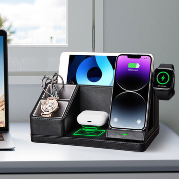 Multi Device Charging Station

MagSafe Charging Station

Magnetic Wireless Charger

iPhone Charging Dock

Fast Wireless Charging Stand

Desktop Charging Organizer

Brass Bell

Apple Watch Charging Station

6 in 1 Wireless Charging Station
