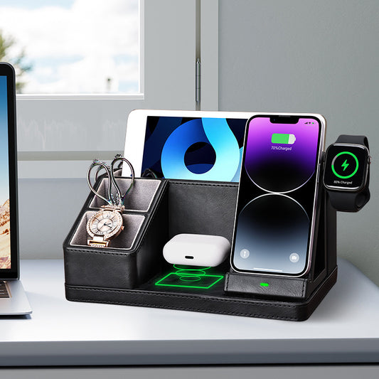 Multi Device Charging Station

MagSafe Charging Station

Magnetic Wireless Charger

iPhone Charging Dock

Fast Wireless Charging Stand

Desktop Charging Organizer

Brass Bell

Apple Watch Charging Station

6 in 1 Wireless Charging Station